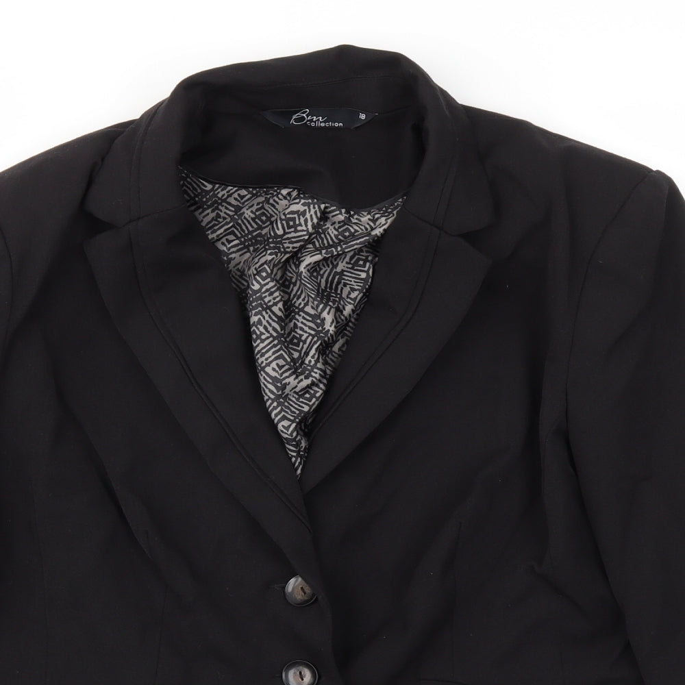 Womens UK Size 18 BM Plus Black Blazer