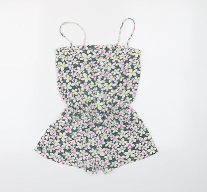YD Girls Multicoloured Floral  Jumpsuit One-Piece Size 9-10 Years