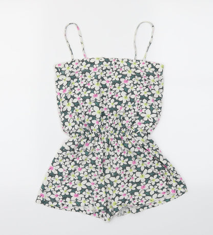 YD Girls Multicoloured Floral  Jumpsuit One-Piece Size 9-10 Years