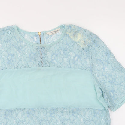 Miss Selfridge Womens Blue   Basic T-Shirt Size 12