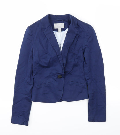 H&M Womens Blue   Jacket Blazer Size S