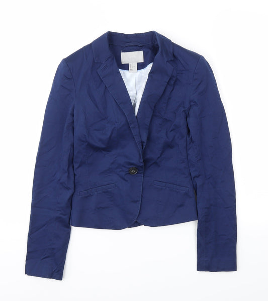 H&M Womens Blue   Jacket Blazer Size S