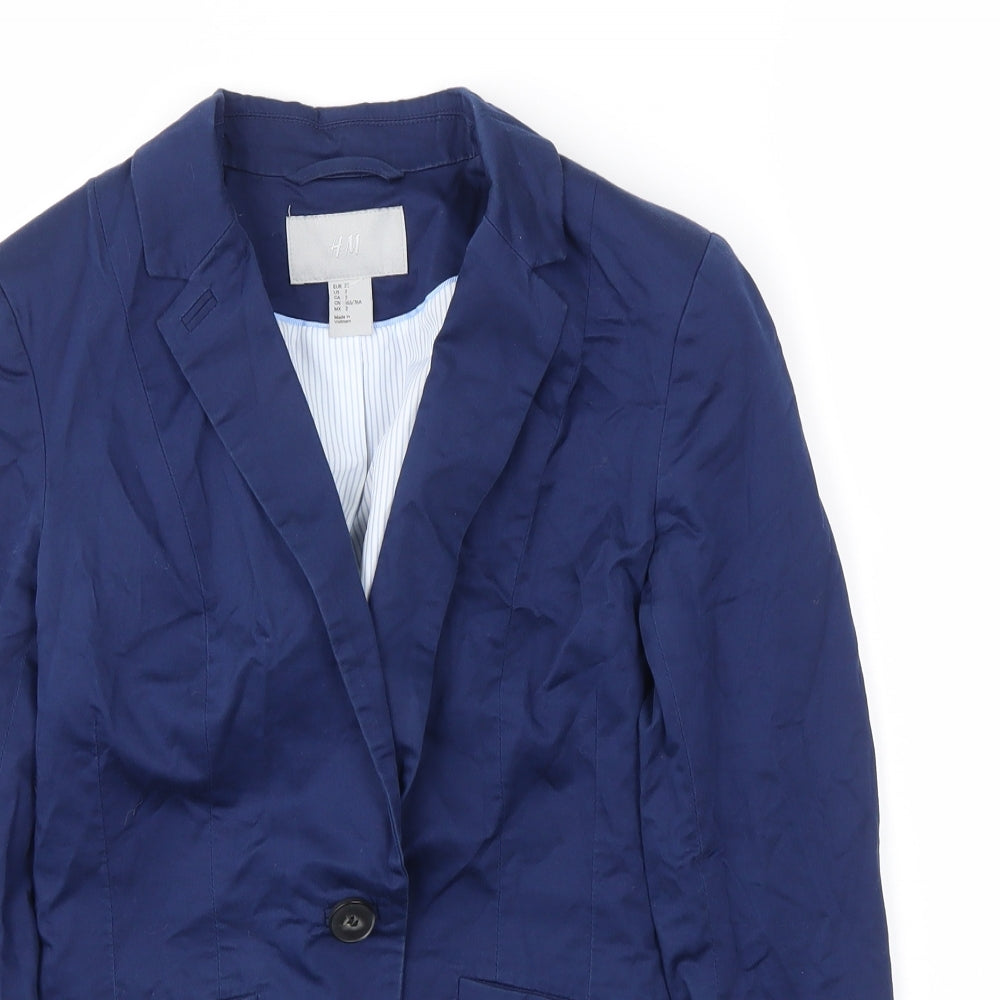 H&M Womens Blue   Jacket Blazer Size S