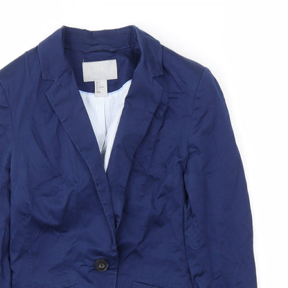 H&M Womens Blue   Jacket Blazer Size S