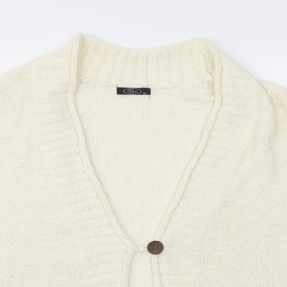 BM Womens Grey   Cardigan Jumper Size XL