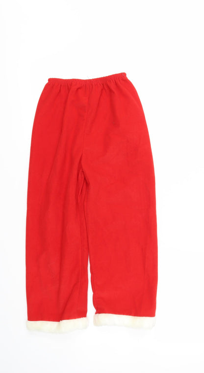 Made By Elves Girls Red   Jogger Trousers Size 5-6 Years