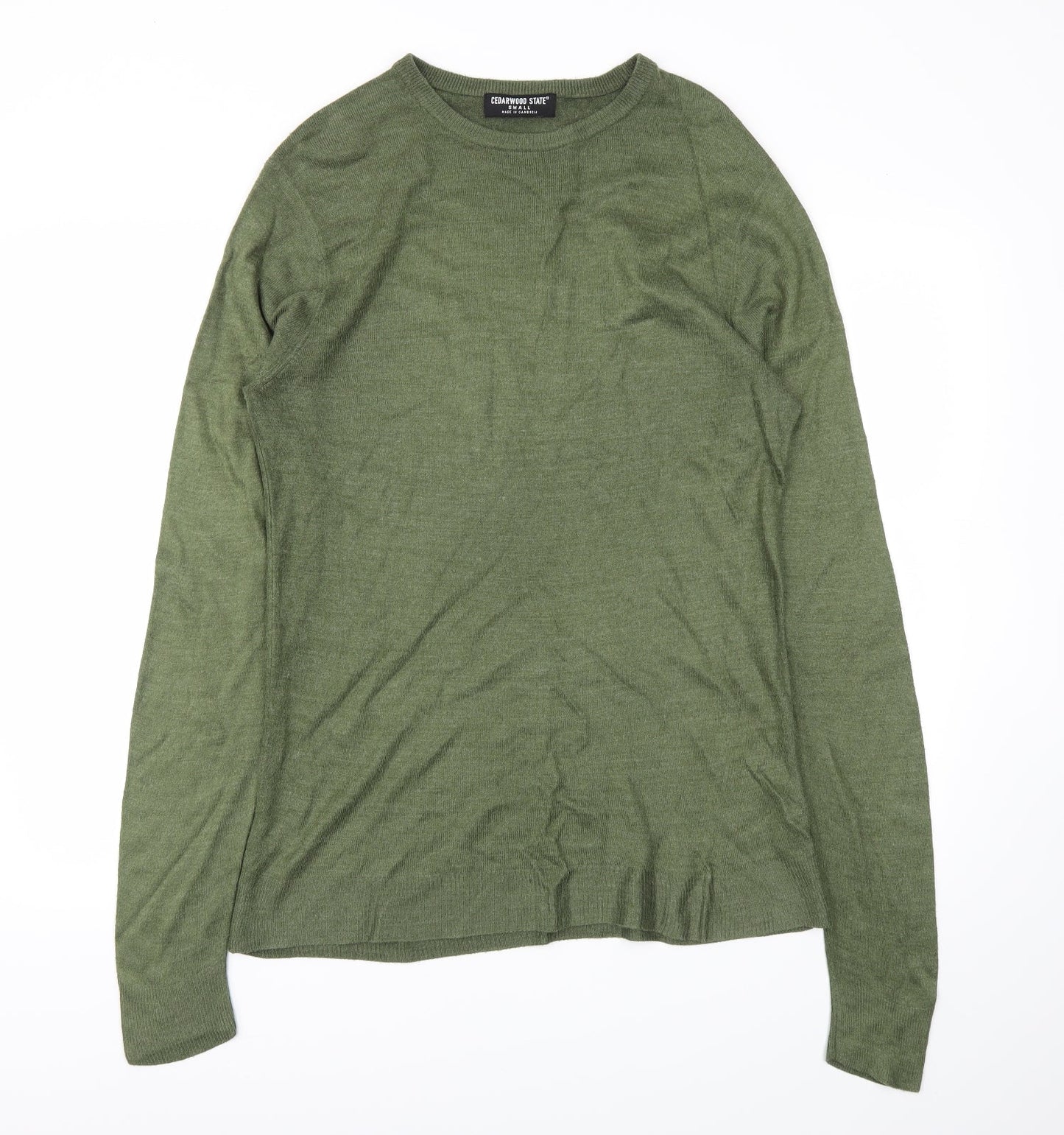 Mens UK Size S Cedar Wood State Green Pullover Sweatshirt