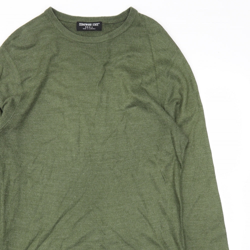 Mens UK Size S Cedar Wood State Green Pullover Sweatshirt