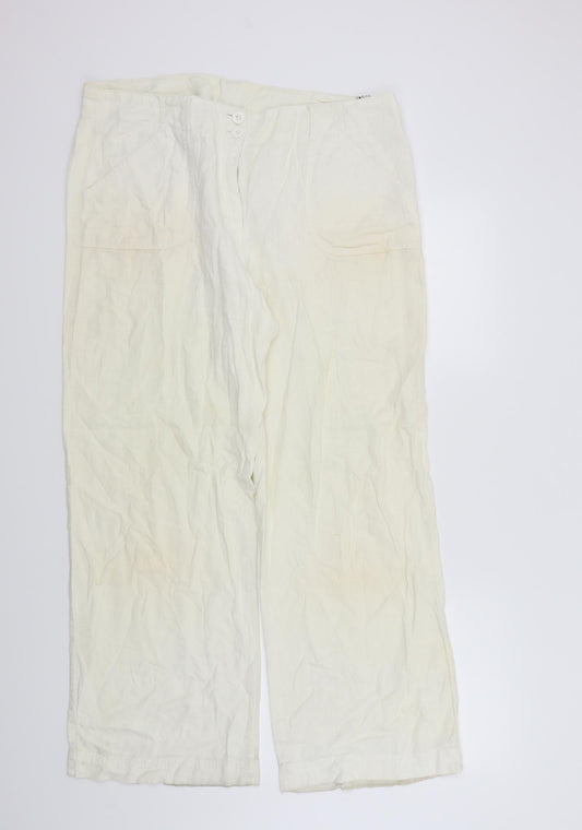 M&S Womens Beige   Trousers  Size 16 L29 in