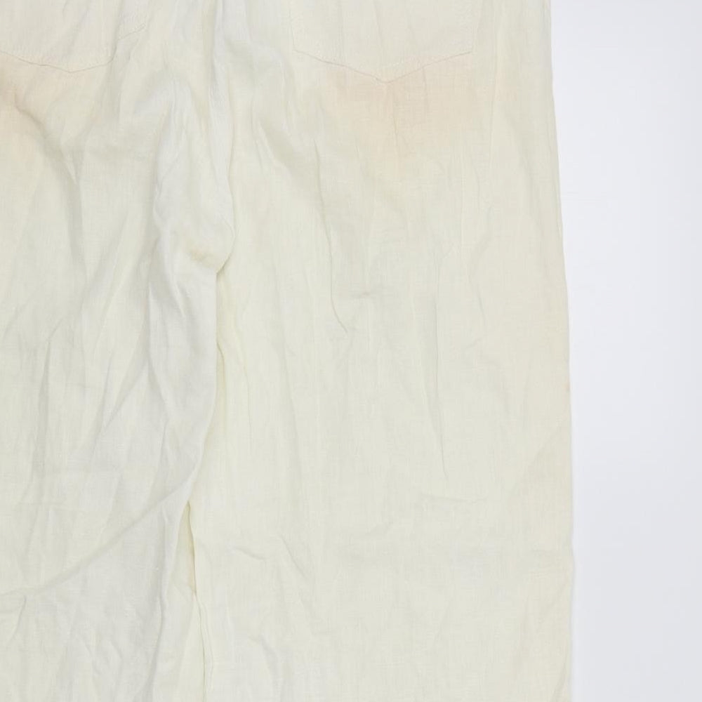 M&S Womens Beige   Trousers  Size 16 L29 in