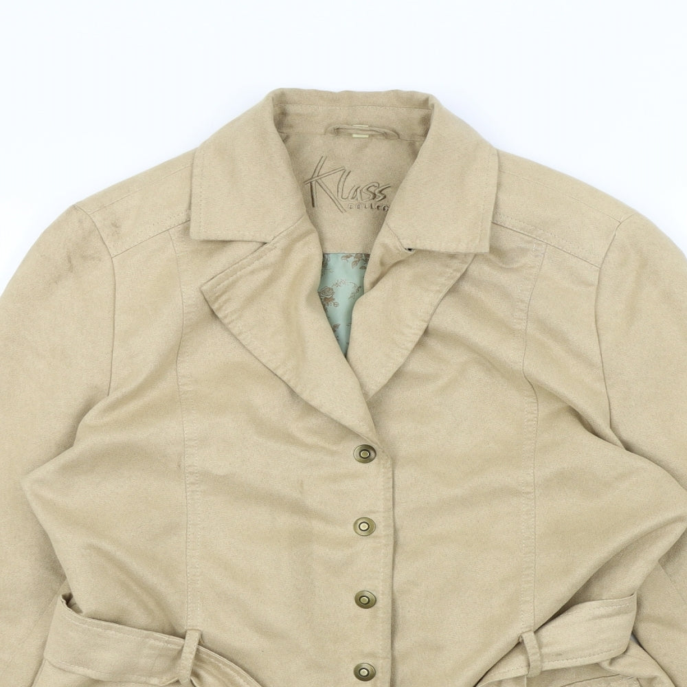 Womens UK Size 12 Klass Beige Gilet