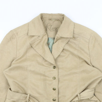 Womens UK Size 12 Klass Beige Gilet