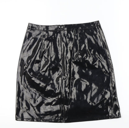 MAD BUT MAGIC Womens Black   A-Line Skirt Size S  - Frill Detail
