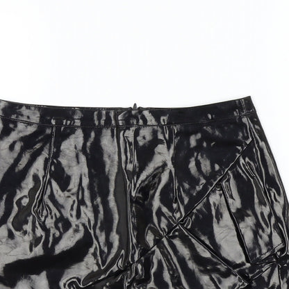 MAD BUT MAGIC Womens Black   A-Line Skirt Size S  - Frill Detail