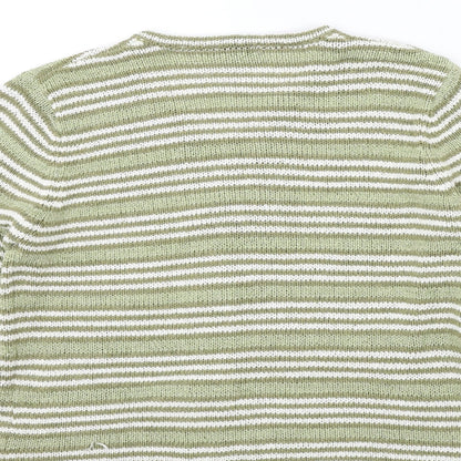 Ann marie Womens Green Striped  Cardigan Jumper Size L