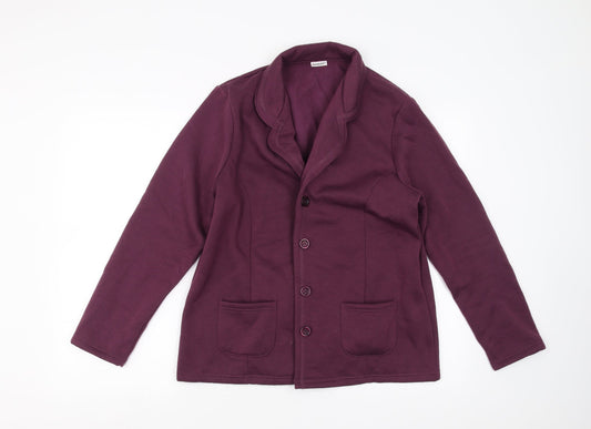 Damart Womens Purple   Cardigan Jumper Size 14