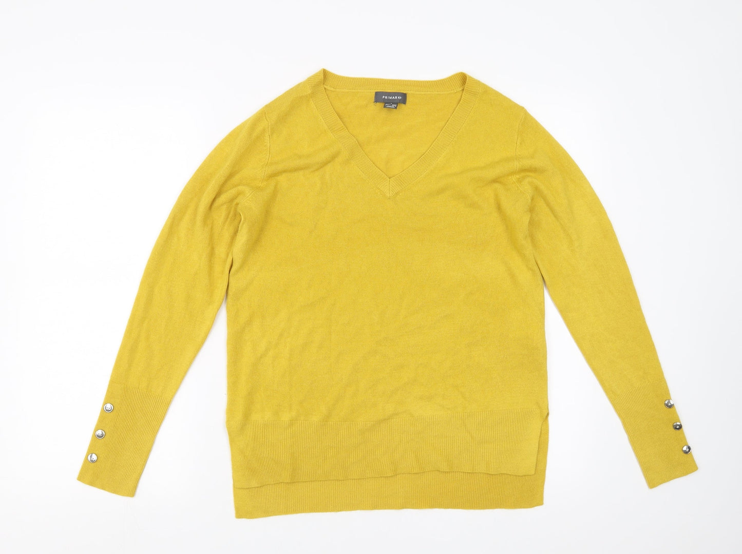 Primark Womens Yellow   Pullover Jumper Size L