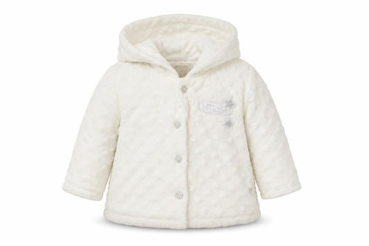 Zip Zap Girls Ivory Polka Dot  Cardigan Jumper Size 0-3 Months  - hooded