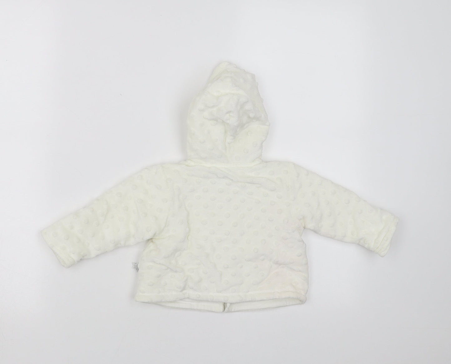 Zip Zap Girls Ivory Polka Dot  Cardigan Jumper Size 0-3 Months  - hooded