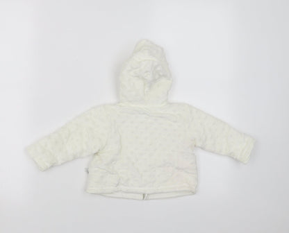 Zip Zap Girls Ivory Polka Dot  Cardigan Jumper Size 0-3 Months  - hooded