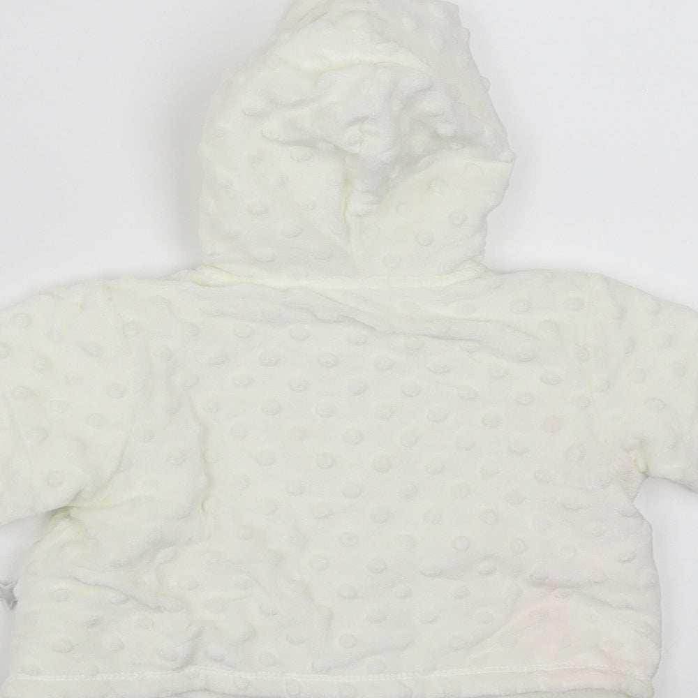 Zip Zap Girls Ivory Polka Dot  Cardigan Jumper Size 0-3 Months  - hooded