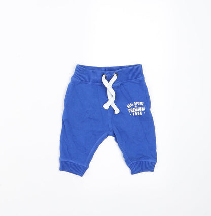 Mothercare Baby Blue   Jogger Trousers Size 3-6 Months