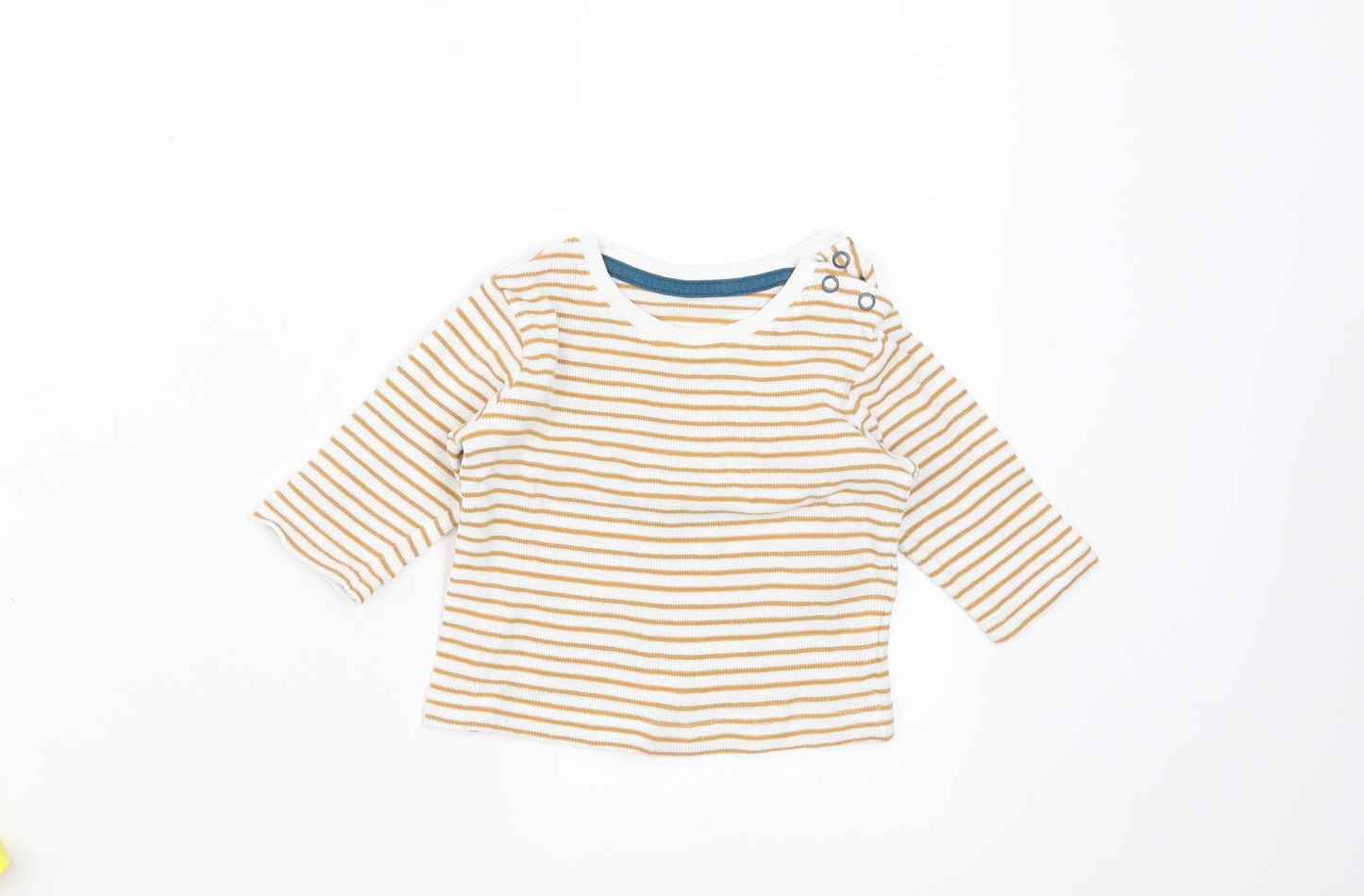 Marks and Spencer Baby Beige Striped  Basic T-Shirt Size 3-6 Months
