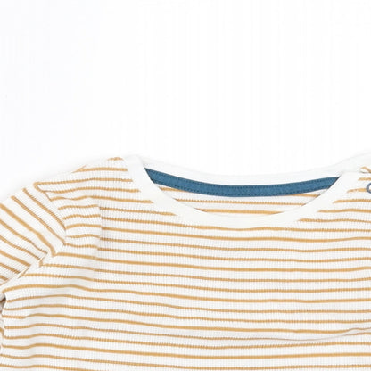 Marks and Spencer Baby Beige Striped  Basic T-Shirt Size 3-6 Months