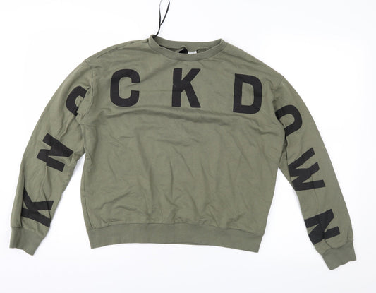 Divided Womens Green   Pullover Sweatshirt Size M