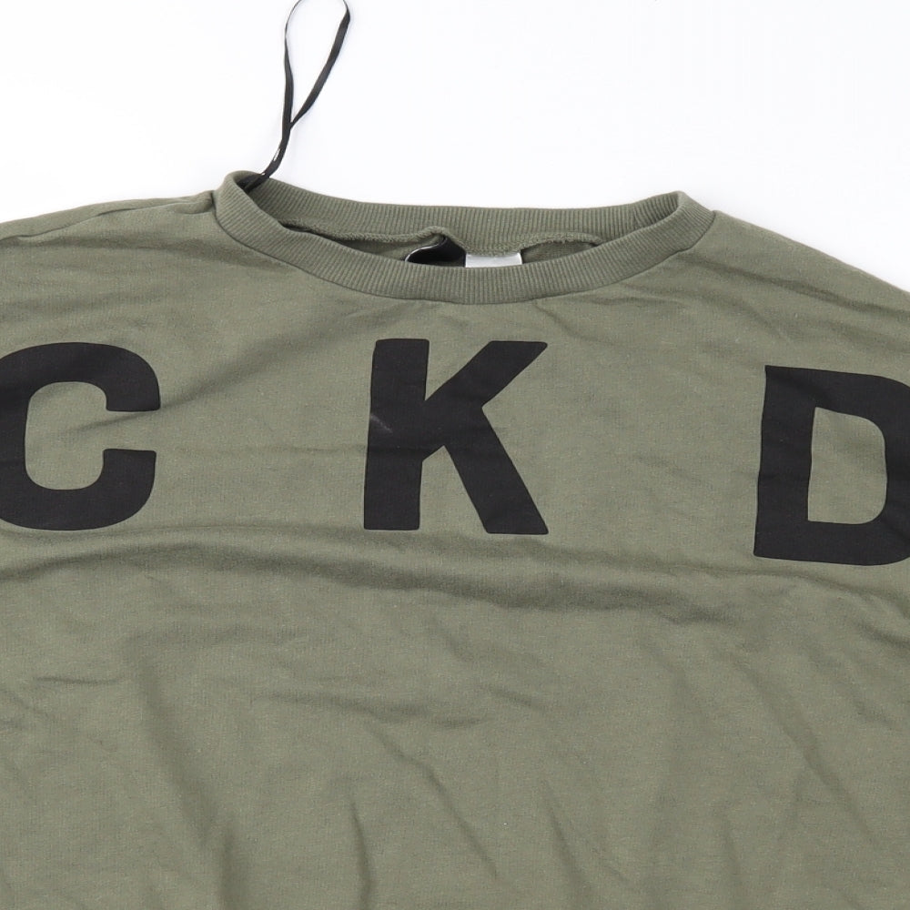 Divided Womens Green   Pullover Sweatshirt Size M