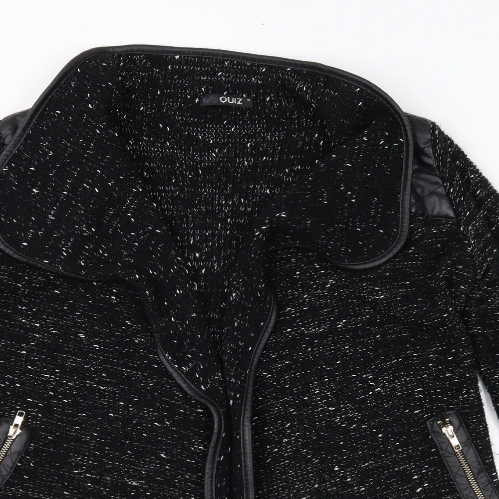 Womens UK Size M Quiz Black Jacket