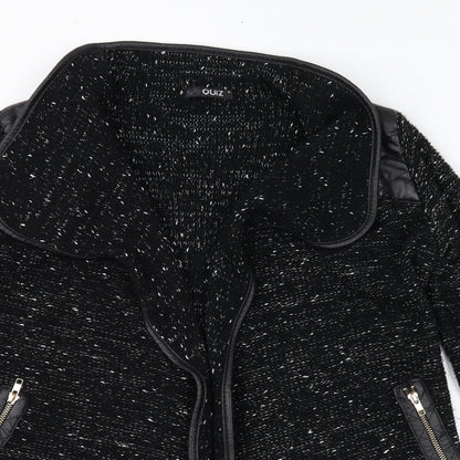 Womens UK Size M Quiz Black Jacket