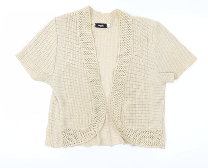 Glimpse Design Womens Beige   Cardigan Jumper Size S