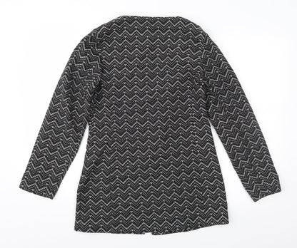Belle Vere Womens Black Geometric  Jacket  Size 12