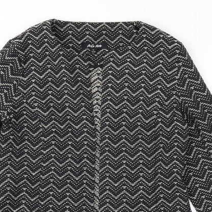 Belle Vere Womens Black Geometric  Jacket  Size 12