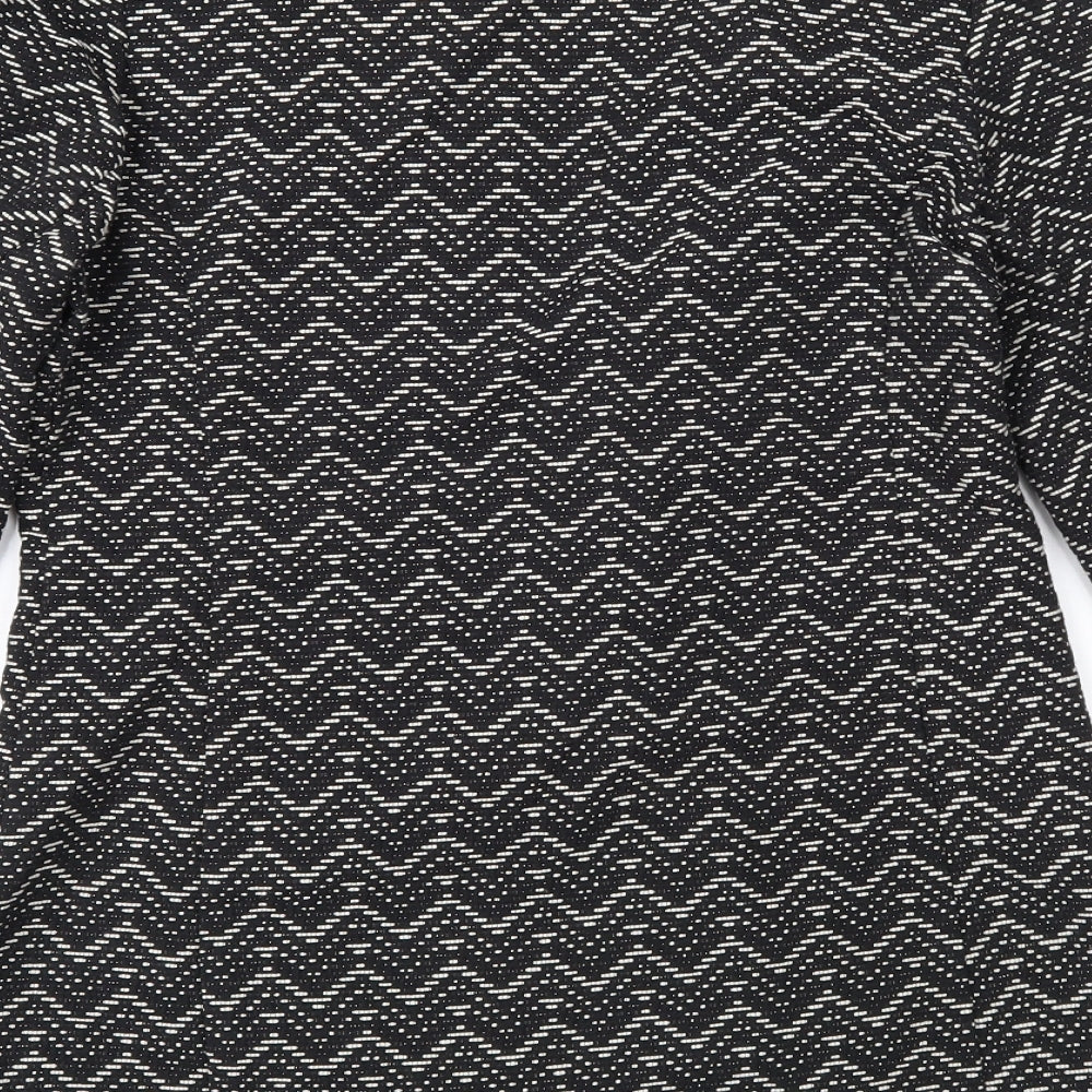 Belle Vere Womens Black Geometric  Jacket  Size 12