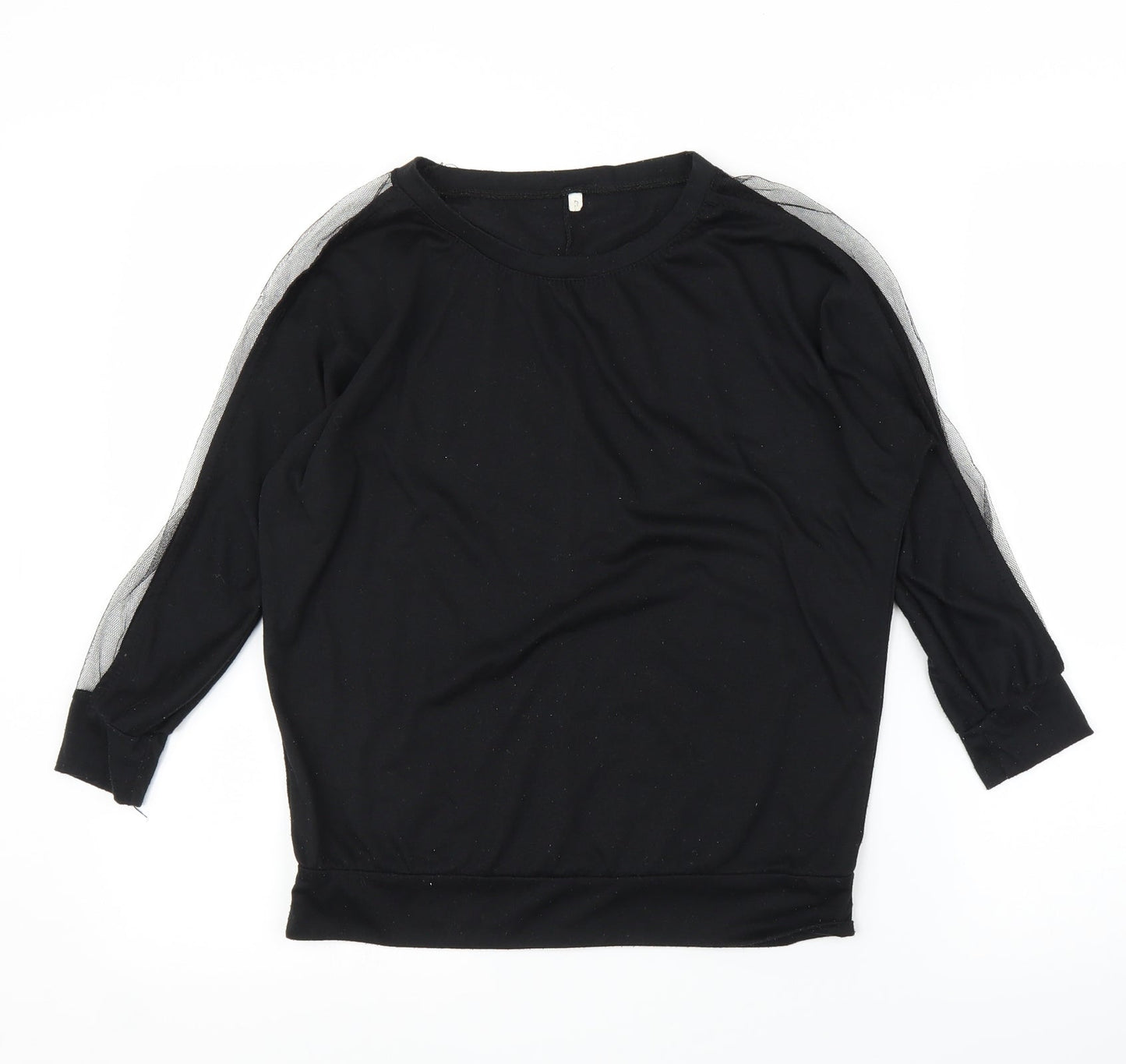 Womens UK Size S Preworn Black Basic Blouse