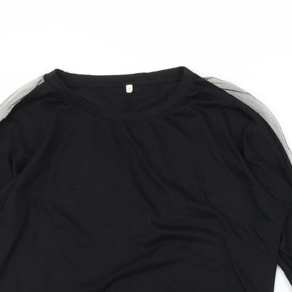Womens UK Size S Preworn Black Basic Blouse