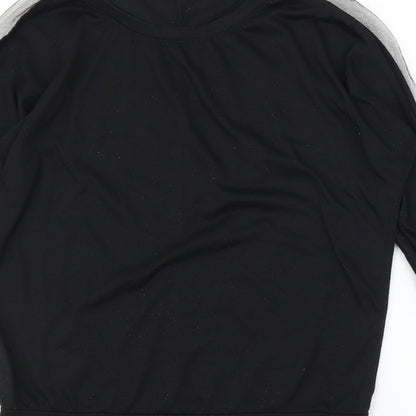 Womens UK Size S Preworn Black Basic Blouse