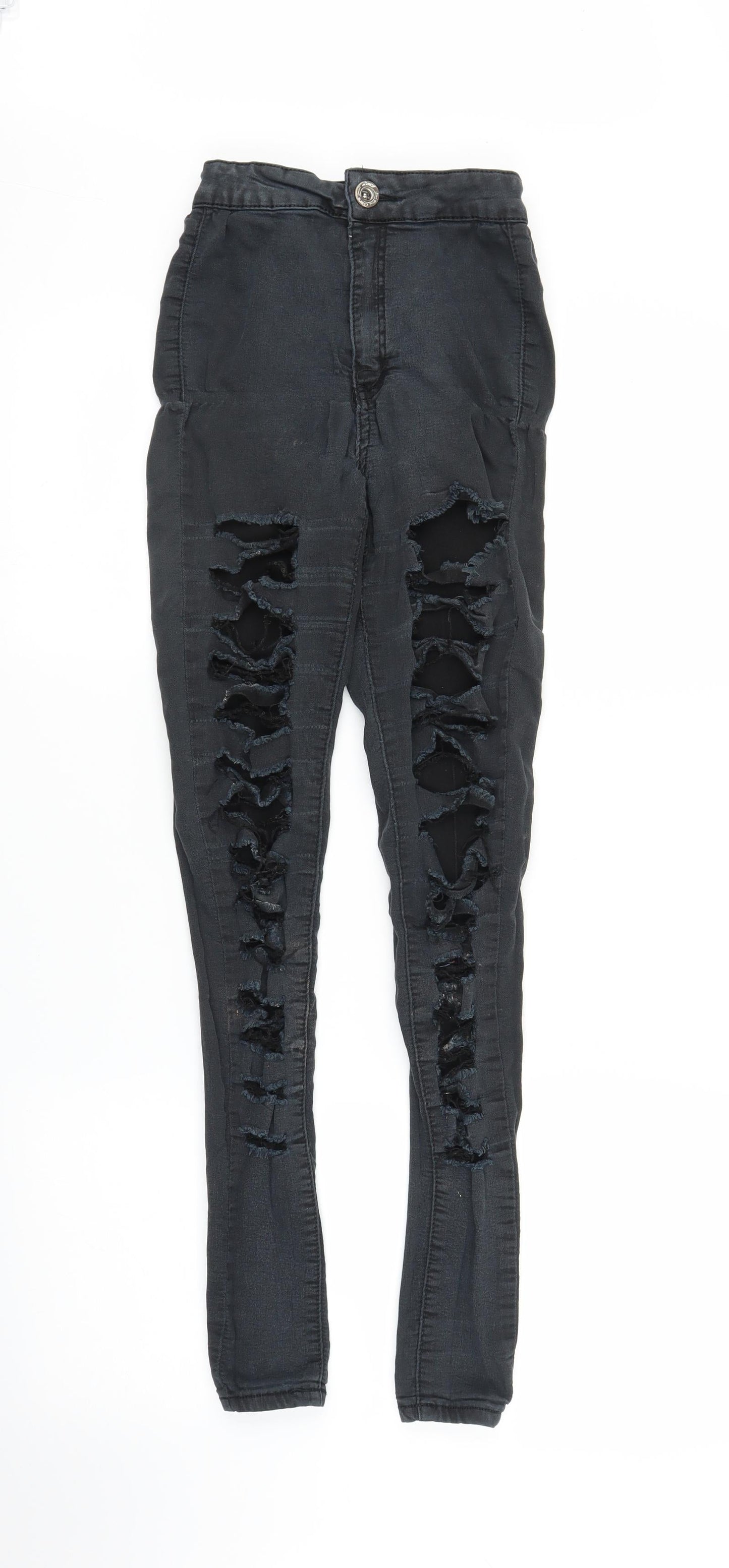 Womens UK Size 6 Girl Vivi Regular Fit Skinny Black Jeans