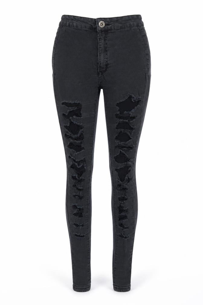 Womens UK Size 6 Girl Vivi Regular Fit Skinny Black Jeans