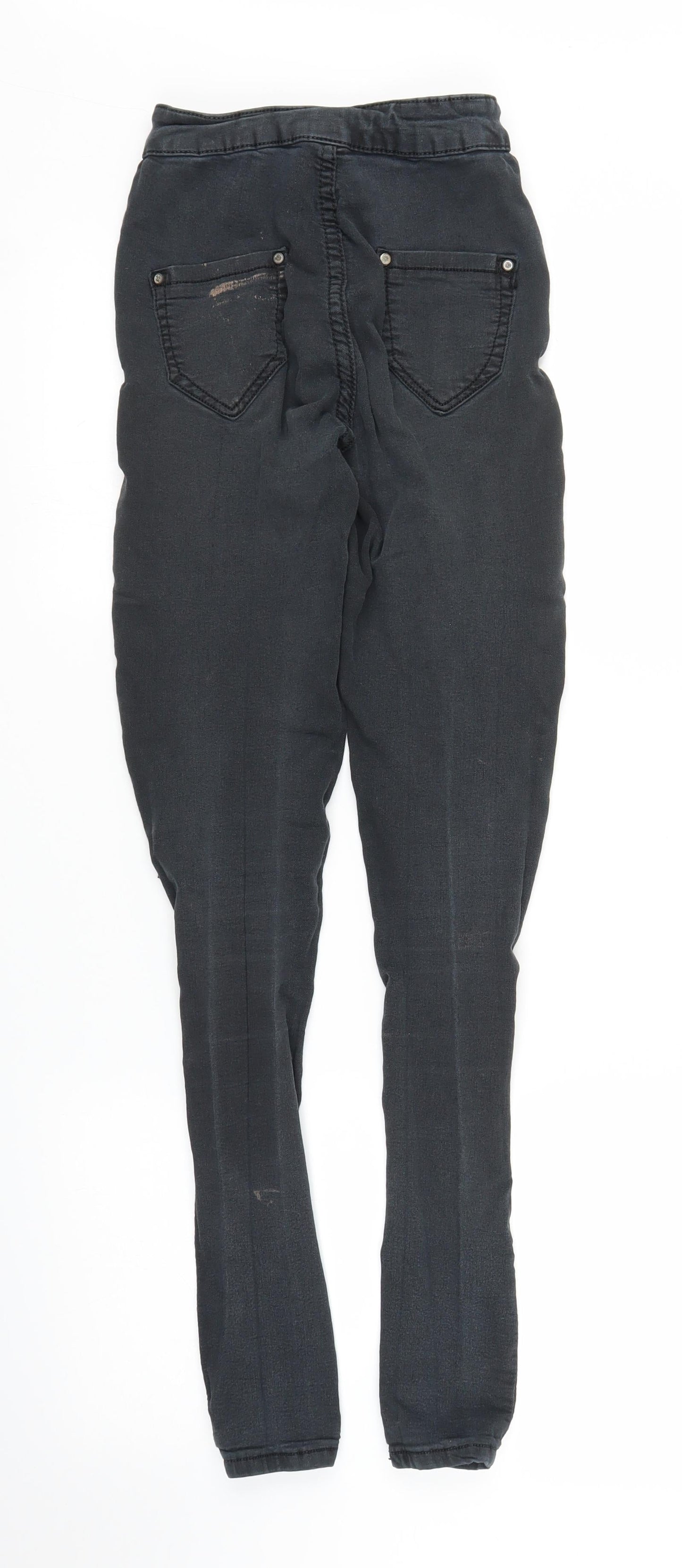 Womens UK Size 6 Girl Vivi Regular Fit Skinny Black Jeans