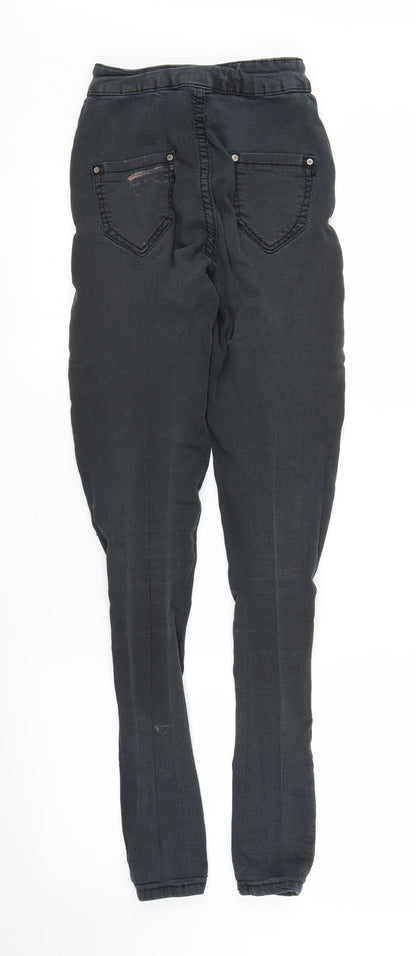 Womens UK Size 6 Girl Vivi Regular Fit Skinny Black Jeans