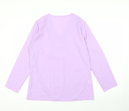 Womens UK Size XL Preworn Purple Basic Blouse