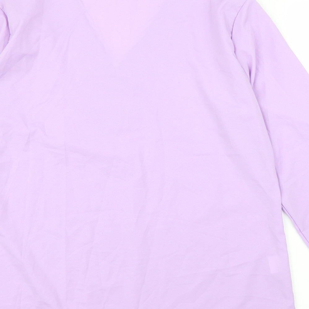 Womens UK Size XL Preworn Purple Basic Blouse