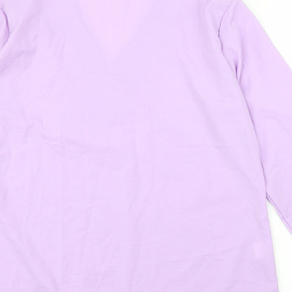 Womens UK Size XL Preworn Purple Basic Blouse