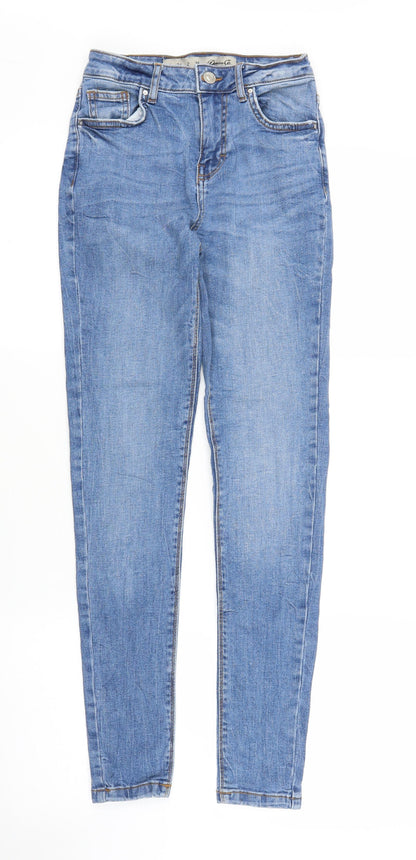 Primark Womens Blue  Denim Skinny Jeans Size 6 L25 in