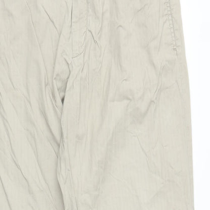 Womens UK Size L Preworn Regular Fit Carpenter Beige Trousers
