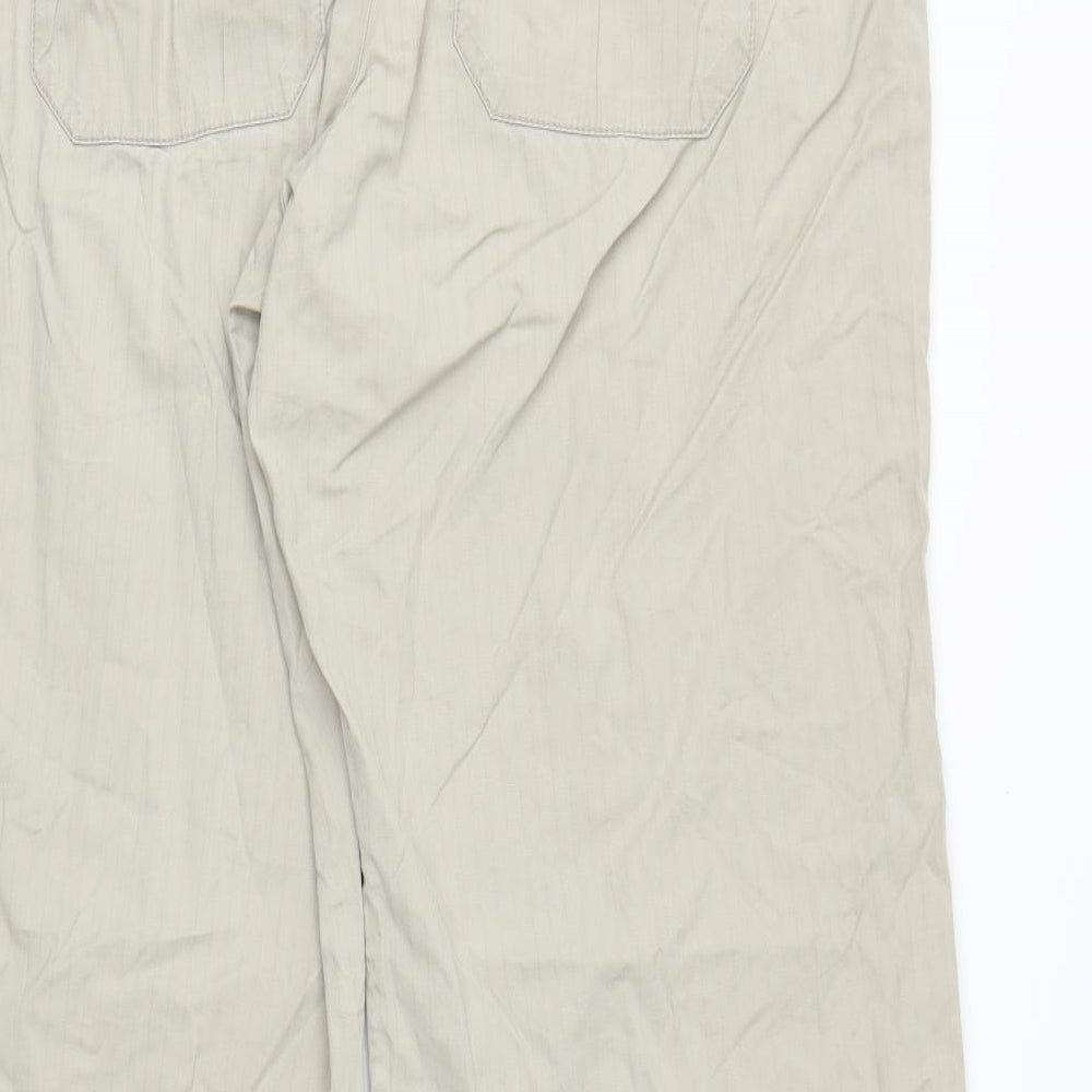 Womens UK Size L Preworn Regular Fit Carpenter Beige Trousers