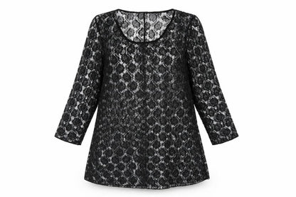 Womens UK Size M Saloos Black Tunic Blouse